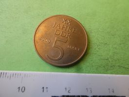 DDR 1969, 5 Mark  - XX Jahre DDR