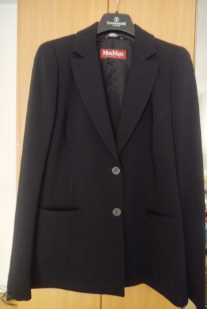 Max Mara Studio Blazer Wolle schwarz 42