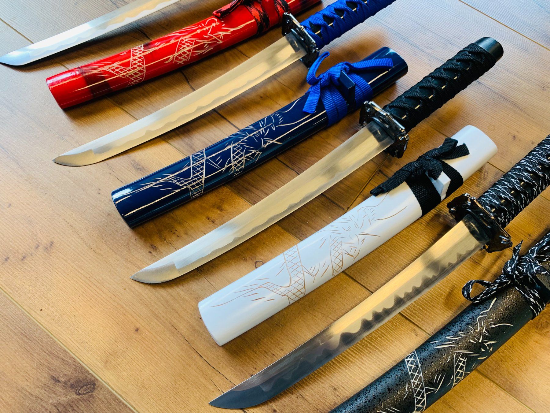 Arte internazionale: 4 tlg. Katana Schwert mit Scheide 50cm XXL Bundle NEU – Nuovo e nell'imballaggio originale da Bergdietikon venduto da shopAgent 3