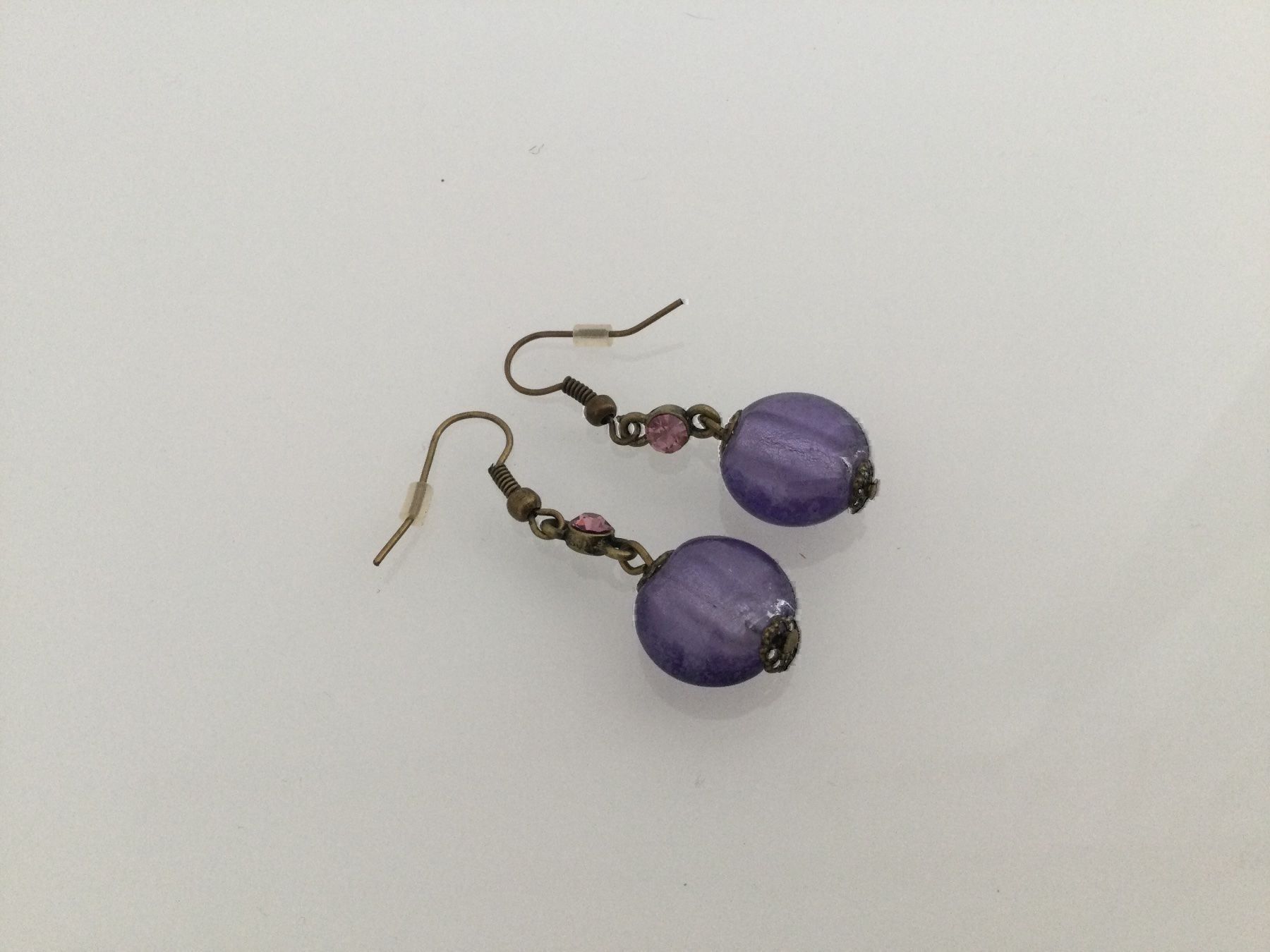 Ketten: Collier + Boucles perles verre améthyste – Neu und originalverpackt aus Agiez von chouchanelle 2