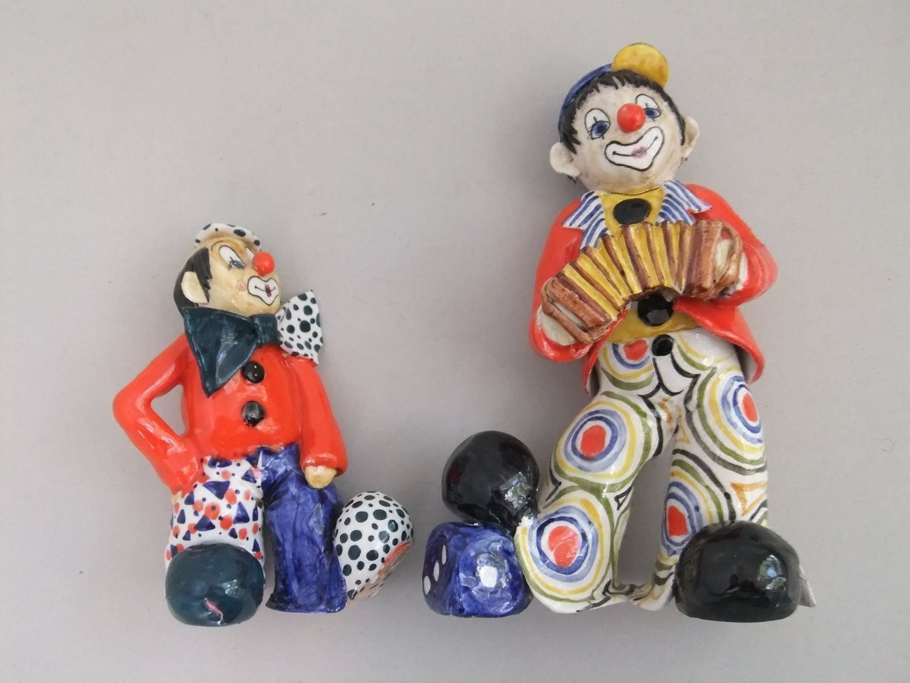 Statuette: Fayence Keramik Clowns - Jakob Haas – Usato da Esslingen venduto da eintagammeer
