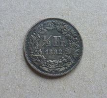 Schweiz ++ 1/2 Franken 1882, gute Erhaltung