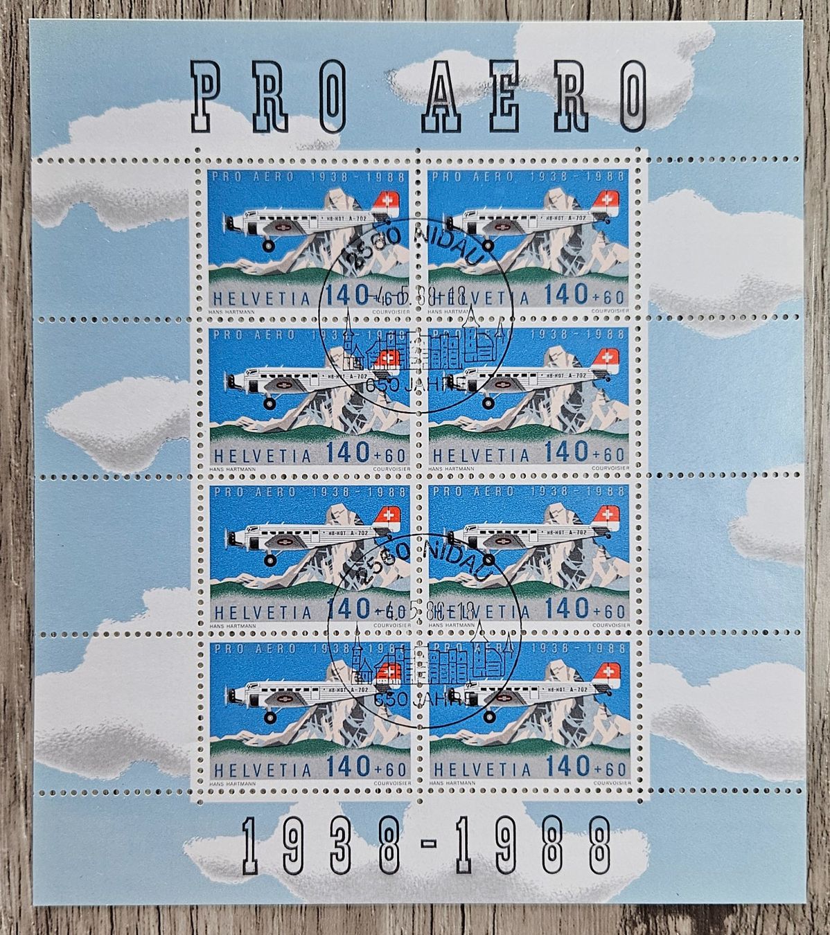 Tutti i francobolli: CL07 Bloc Timbre Suisse 1988 – Usato da Cousset venduto da Patrick_Collections