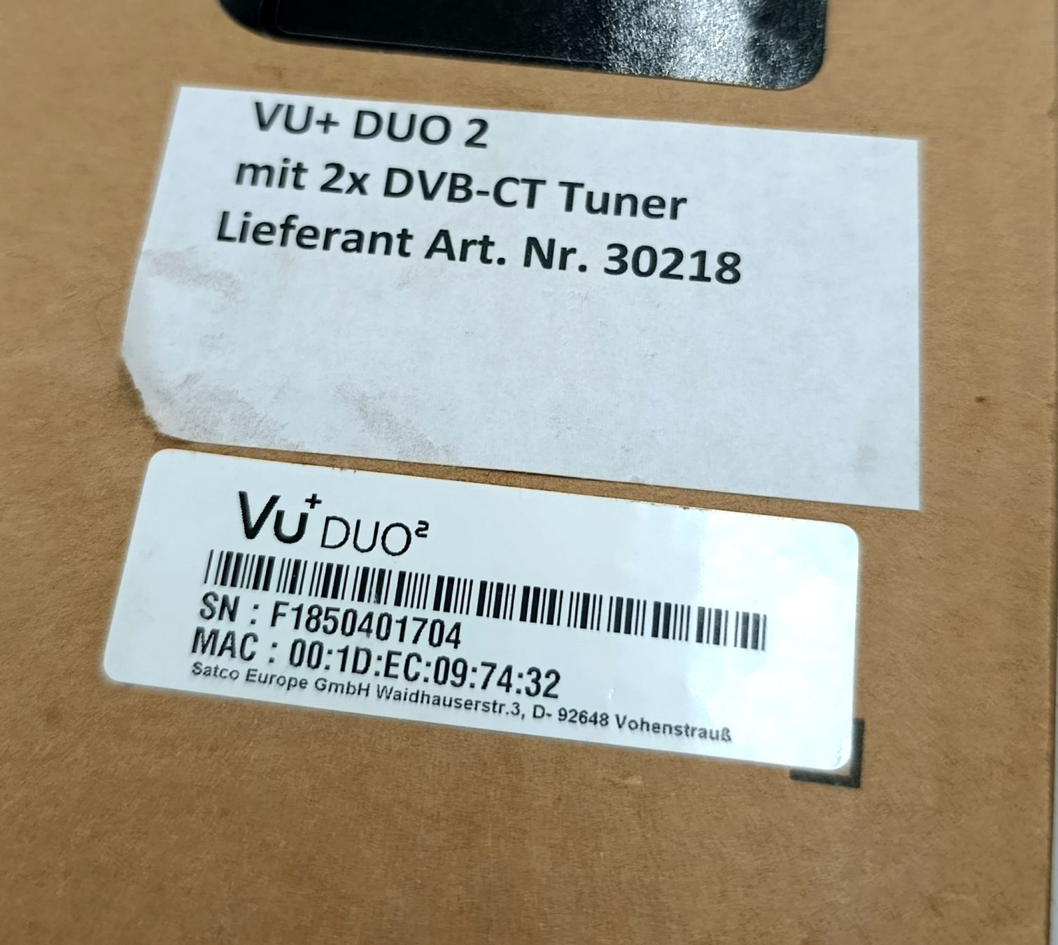 Vu Ricevitori: Vu+ Duo 2, 2xDVB-CT Tuner TV Receiver – Usato da Wil SG venduto da Donaldus 4