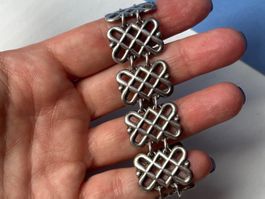 Silber Armband, Vintage, BREZEL 18cm