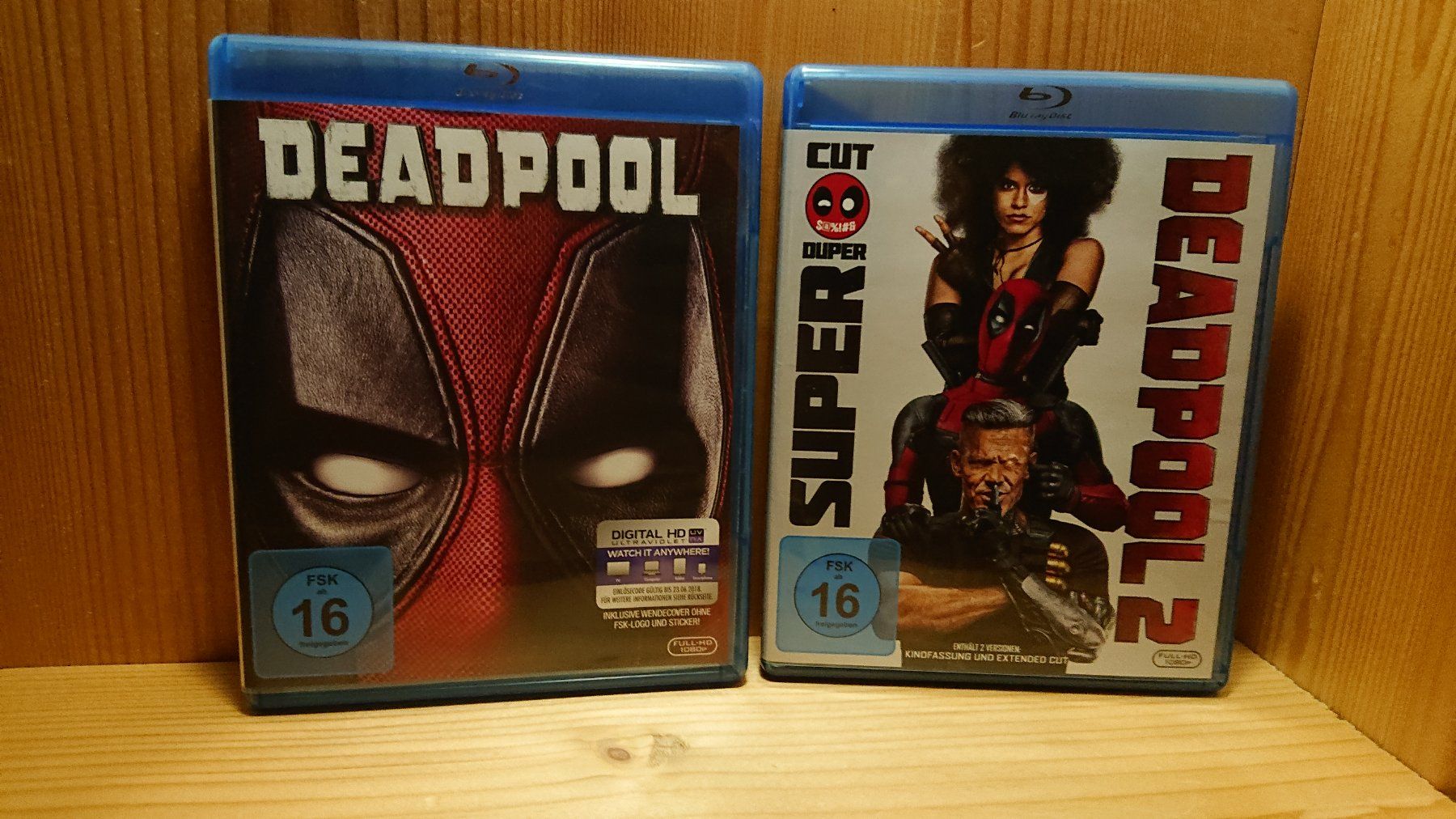 Alle DVDs: DEADPOOL 1 und 2 auf Blu-Ray mit Ryan Reynolds – Gebraucht aus Wilderswil von Exebub