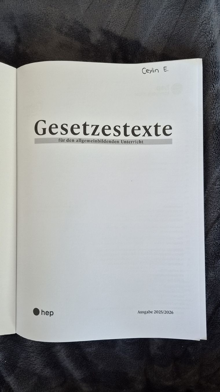 Bücher: Gesetztestexte 2025/2026 – Neu (gemäss Beschreibung) aus Egg b. Zürich von cey_j7ts 1