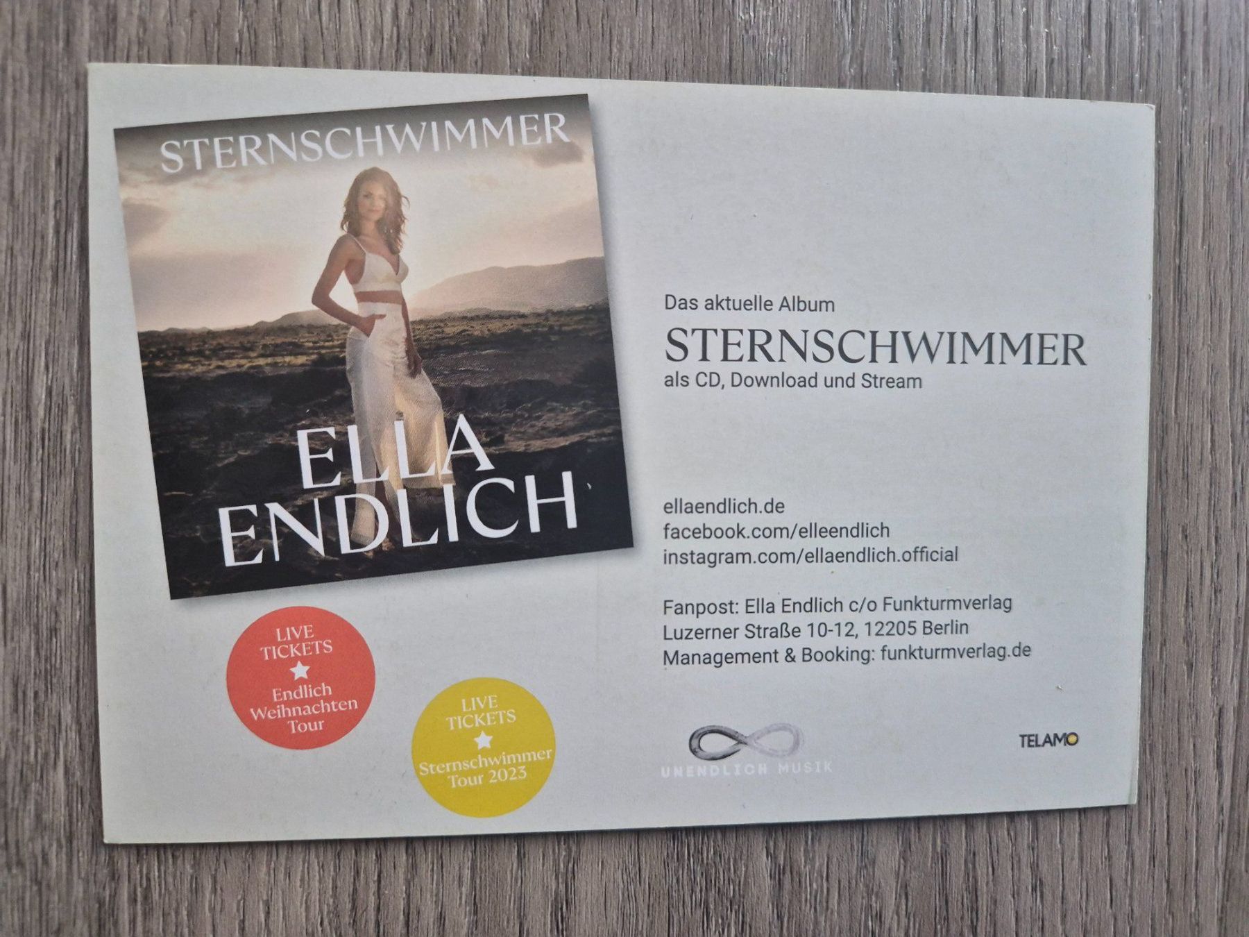 Autografi: Autogrammkarte Ella Endlich Originalunterschrift – Nuovo (secondo la descrizione) da Eglisau venduto da nicij79 1