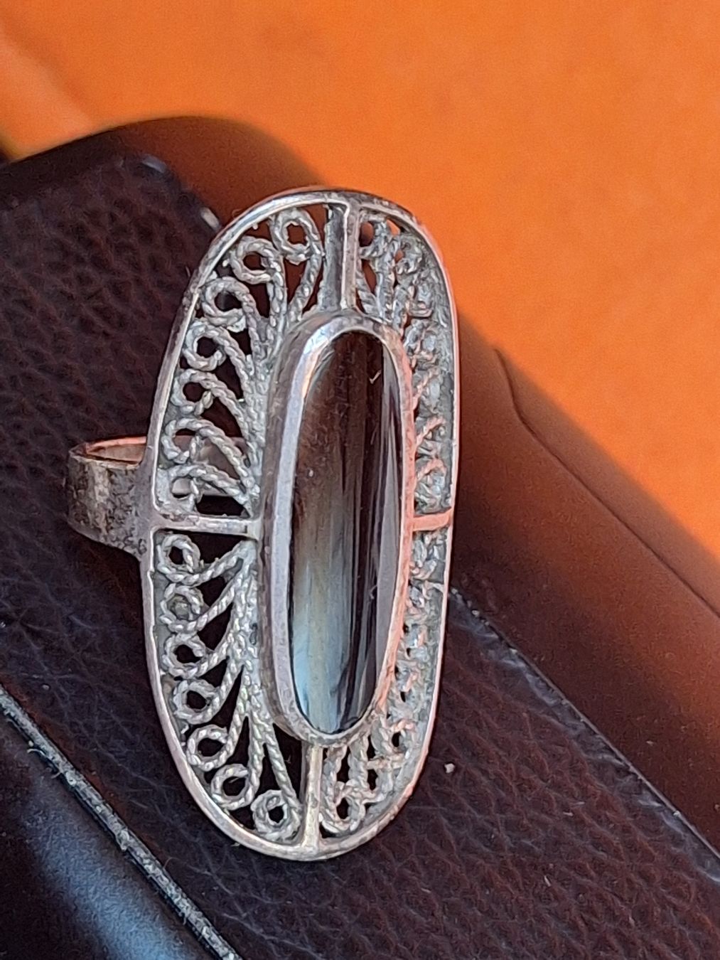 Anelli: Bague ancienne filigrane pierre noire – Usato da Tannay venduto da v1n1p00h 2