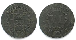 Bistum PADERBORN 6 Pfennig 1706 FRANZ ARNOLD von METTERNICH