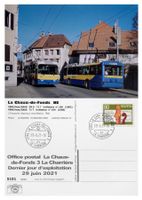 La Chaux-de-Fonds Letzttag Post Trolleybus FBW Hess SAAS