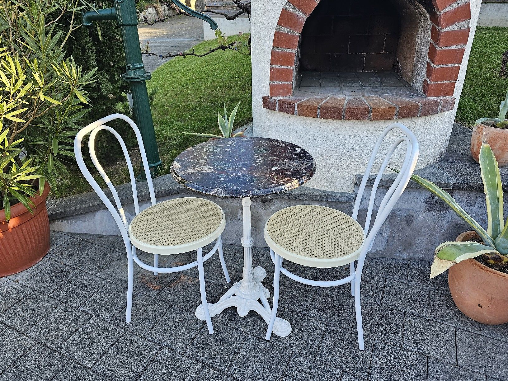Tavoli: Bistrotisch Marmortisch 2 Stühle – Usato da Villnachern venduto da hasta08