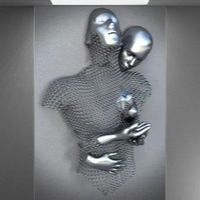 🩶Faszinierendes 3D-Effekt WALL ART "METAL LOVE" mit Rahmen