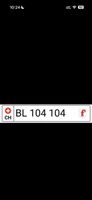 Nummernschild BL 104 104 CH guter Zustand