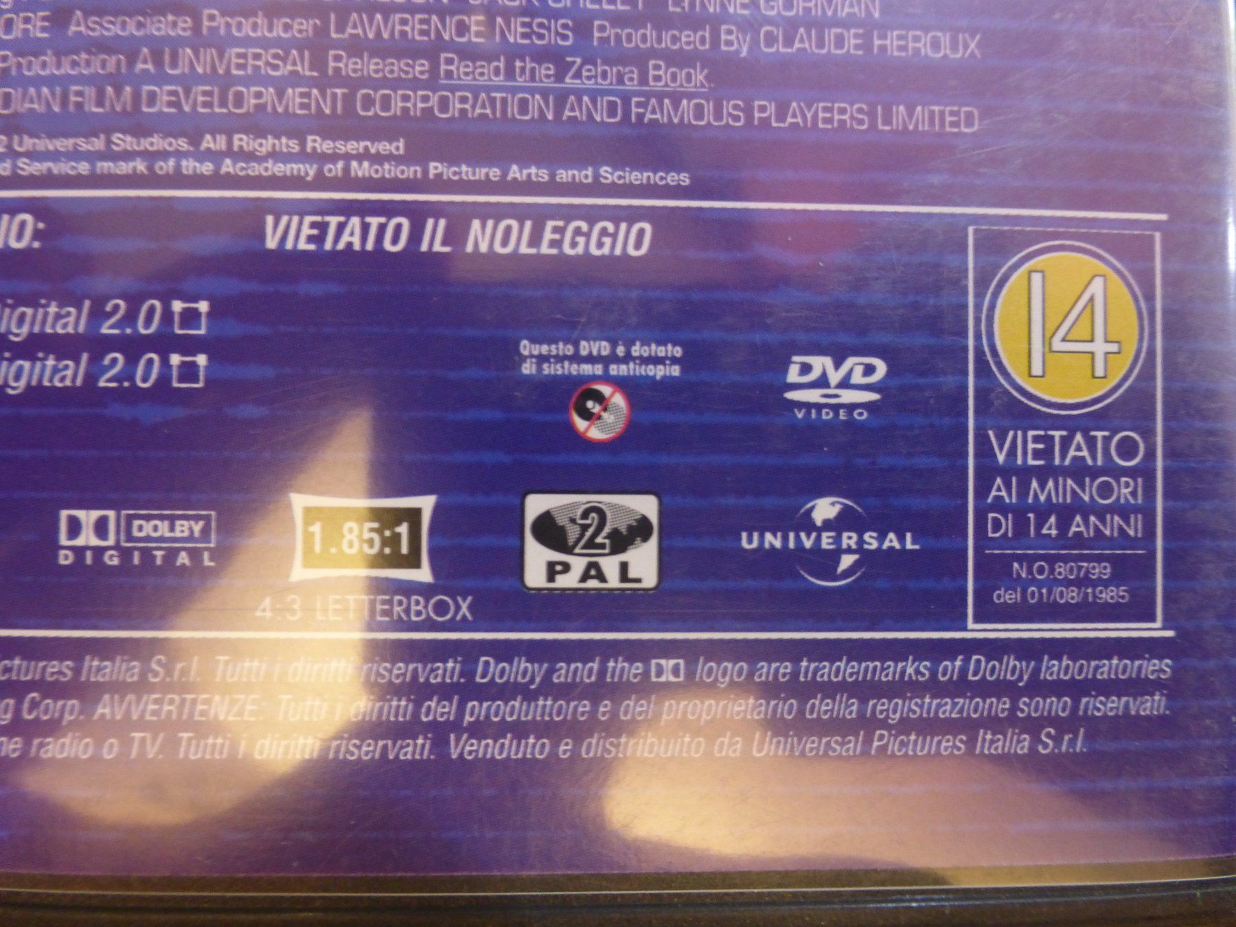 Tutti i DVDs: Videodrome David Cronenberg Horror Sci-Fi DVD – Usato da Zumikon venduto da psisound 3