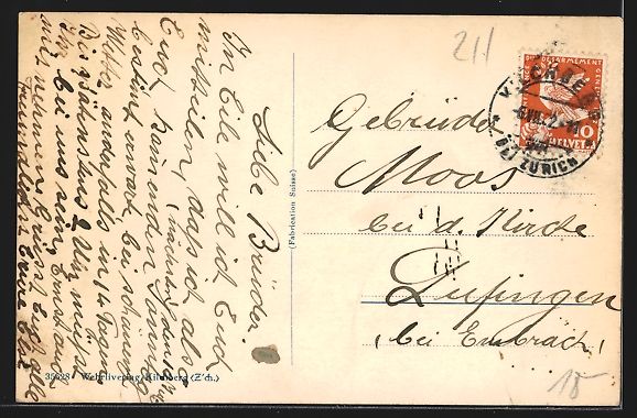 Cartoline postali: Kilchberg, Schooren, Ortsansicht mit Gew – Usato da Berlin venduto da bartko-reher 1