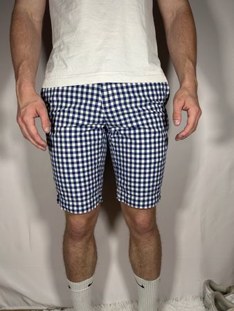 Short Ralph Lauren à carreaux bleu et blanc - W30