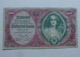 Österreich ++ 5000 Kronen 1922