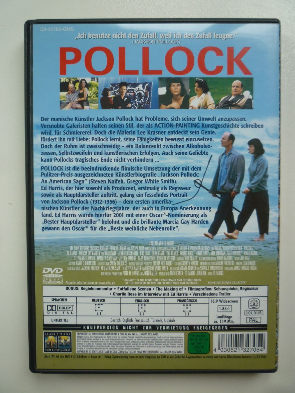 Pollock (2000) Film über Jackson Pollock - mit Ed Harris (Gebraucht) in ...