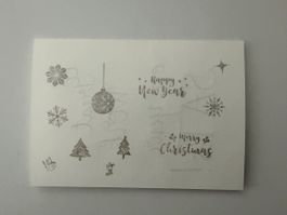 Christmas New Year Rubber Stamps Set - 11 Motifs