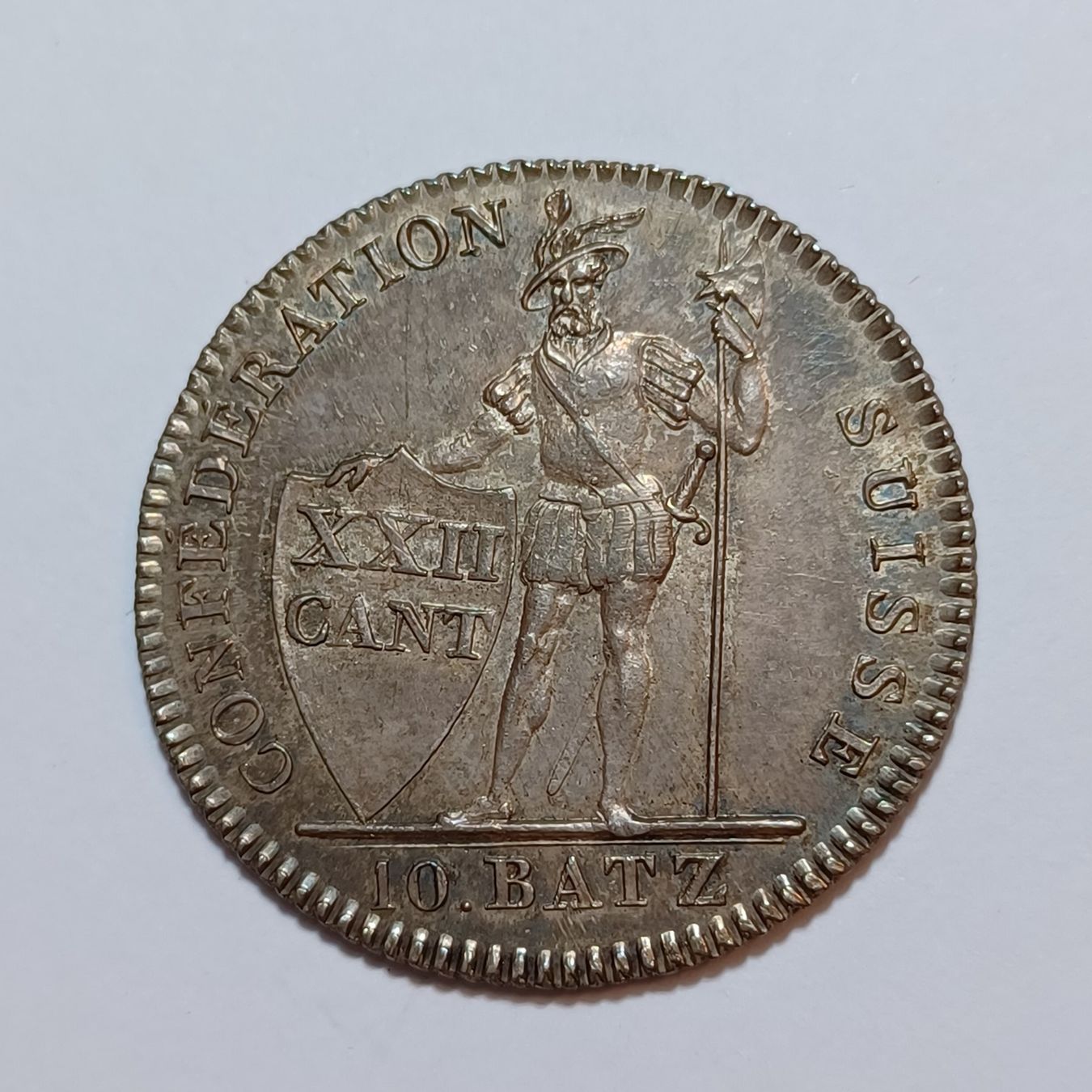 Tutti le monete: 10 Batzen 1823 Waadt vz – Usato da Pfäffikon ZH venduto da Schweizer_Muenzen