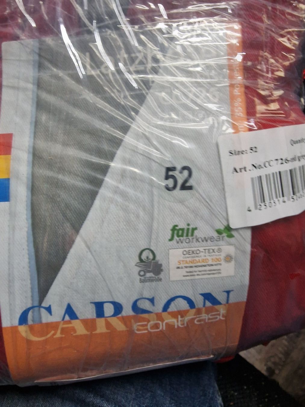 Pantaloni: Carson Contrast Latzhosen, CC726  Gr. 52 – Nuovo e nell'imballaggio originale da Uerkheim venduto da Kaufoption 5