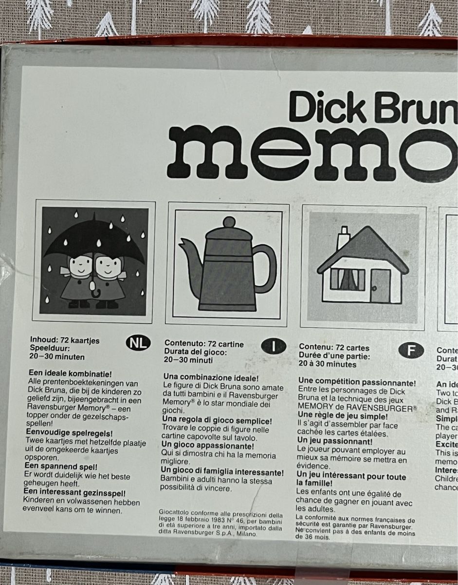 Ravensburger Giochi: Memory Dick Bruna Vintage – Usato da La Tour-de-Peilz venduto da Pansy02 8