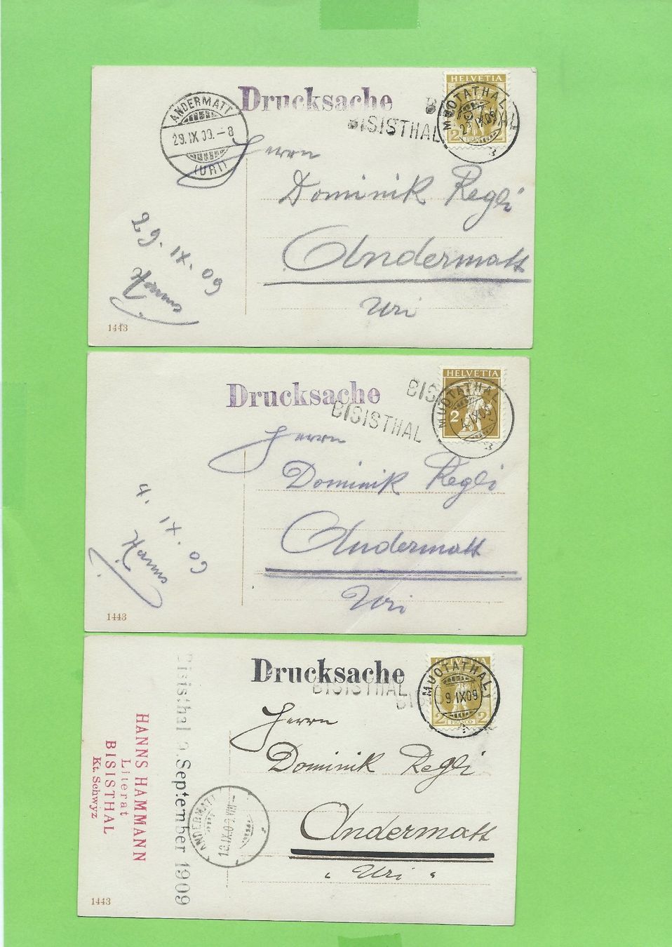 Cartoline postali: 6 Antike Loreley Postkarten, um 1900 – Usato da Zürich venduto da t24_de 3