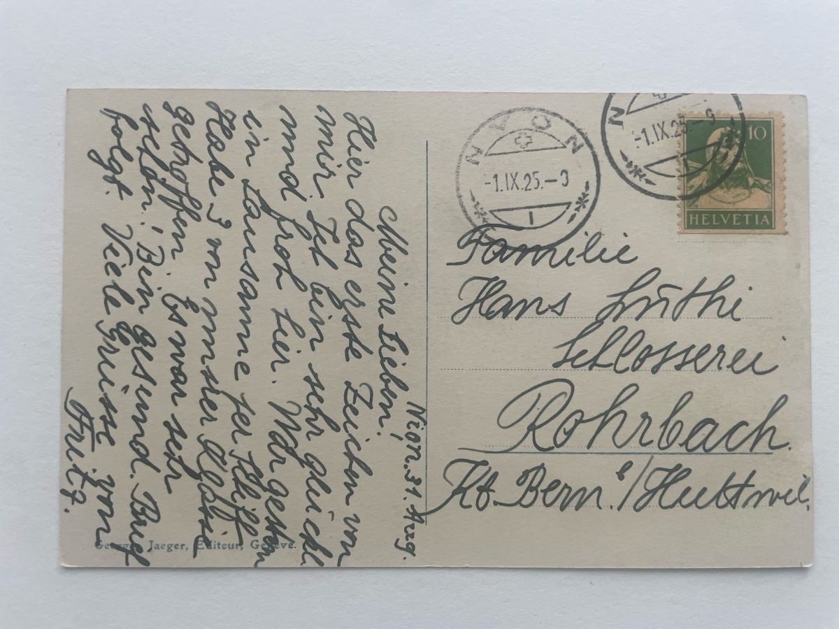 Cartoline postali: AK Ouchy/Lausanne 1925 – Usato da Meierskappel venduto da Hala03 2