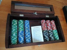 Poker-set im Holzkoffer ( Texas Hold'em) Bicycle