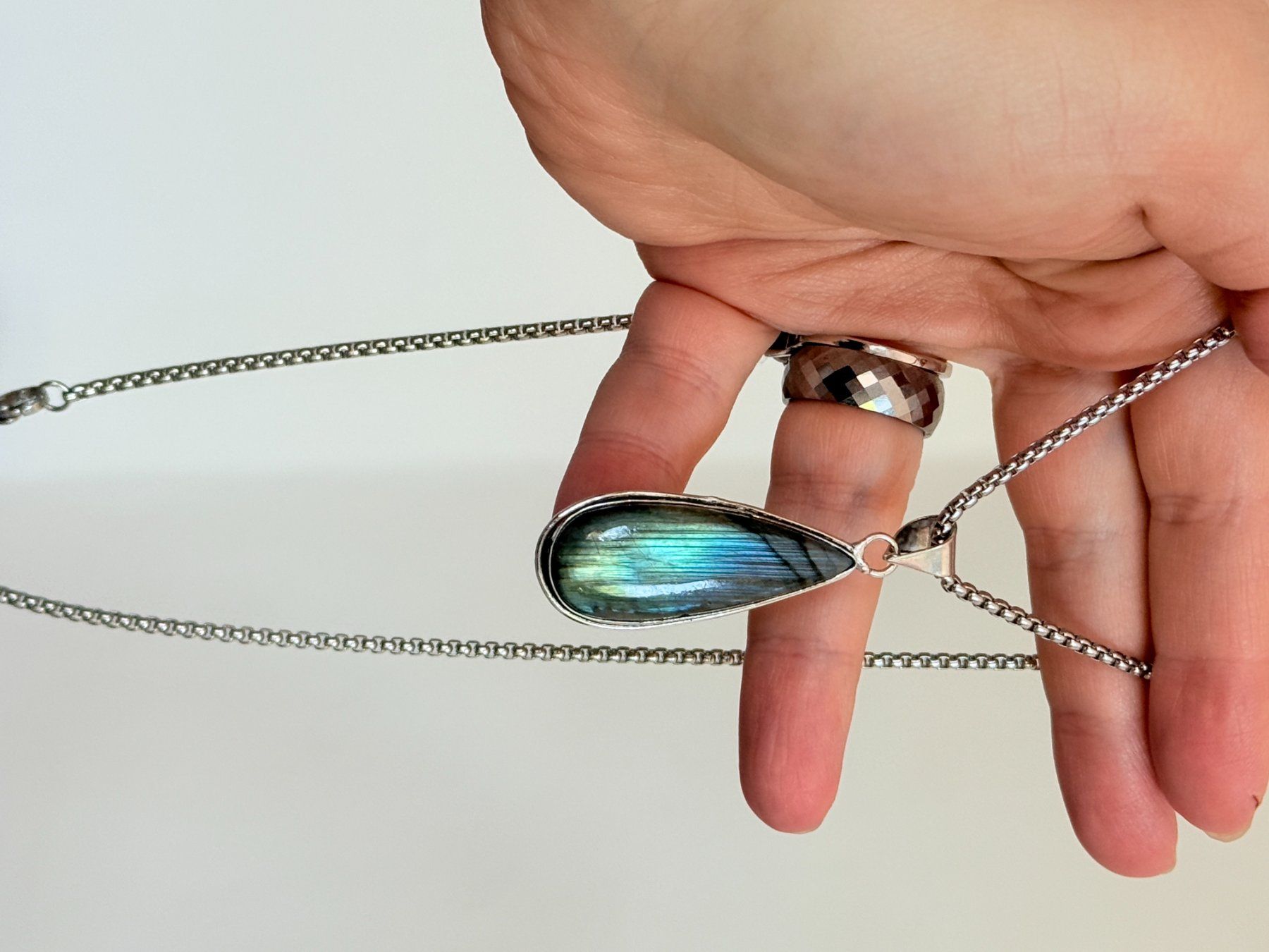 Catenine: Collier Labradorite - Été étincelant! – Nuovo e nell'imballaggio originale da Genève venduto da AWWA 6
