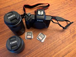 Canon EOS M50 Mark II Systemkamera + 2 Objektive + Zubehör