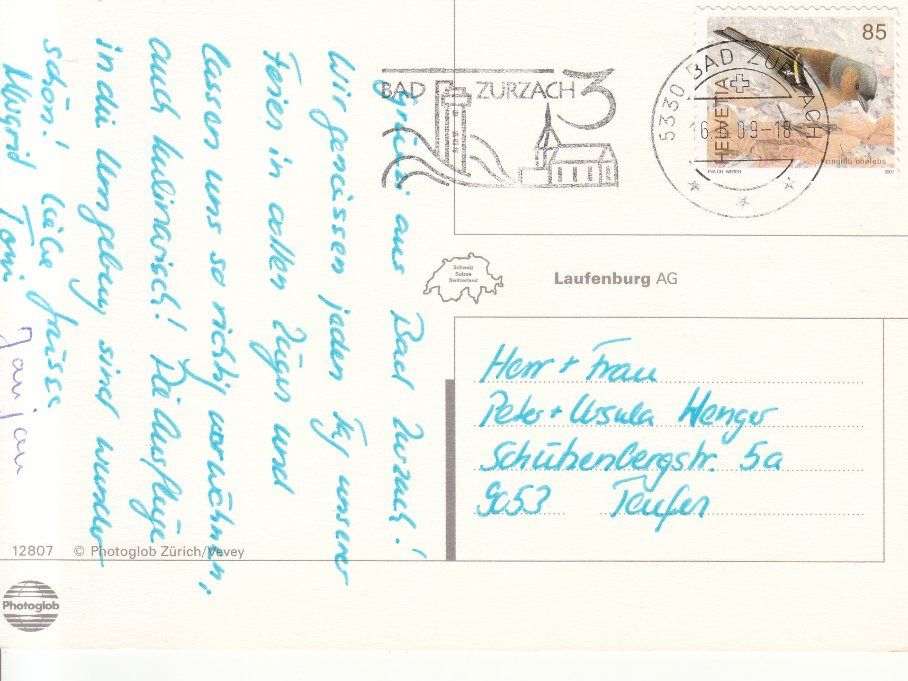Cartoline postali: Laufenburg 2009 – Usato da Bürglen TG venduto da StampGraf 1