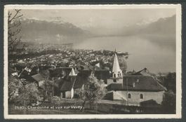 Carte P de 1948 ( Chardonne et vue sur Vevey )