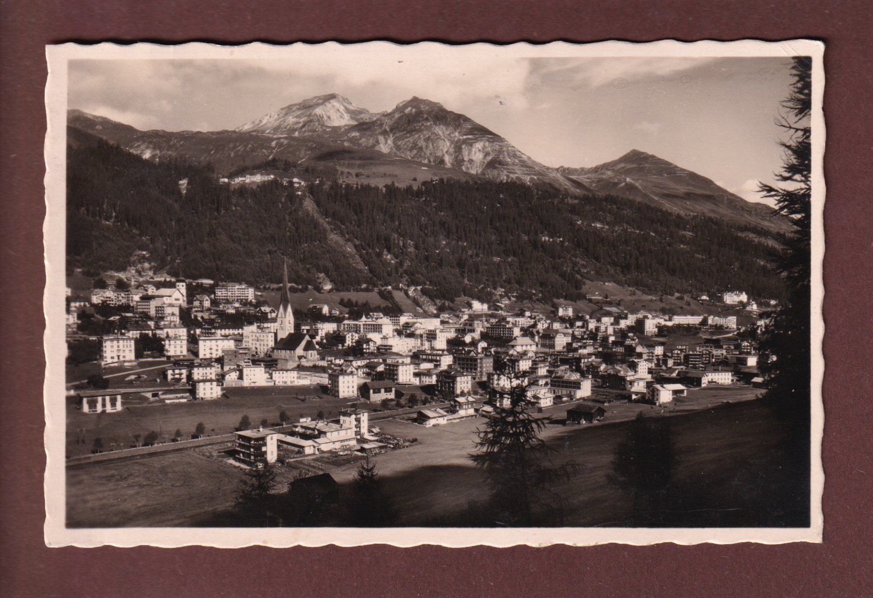 Ansichtskarten: DAVOS-PLATZ - Schatzalp - 1934 – Gebraucht aus Pully von nicecards