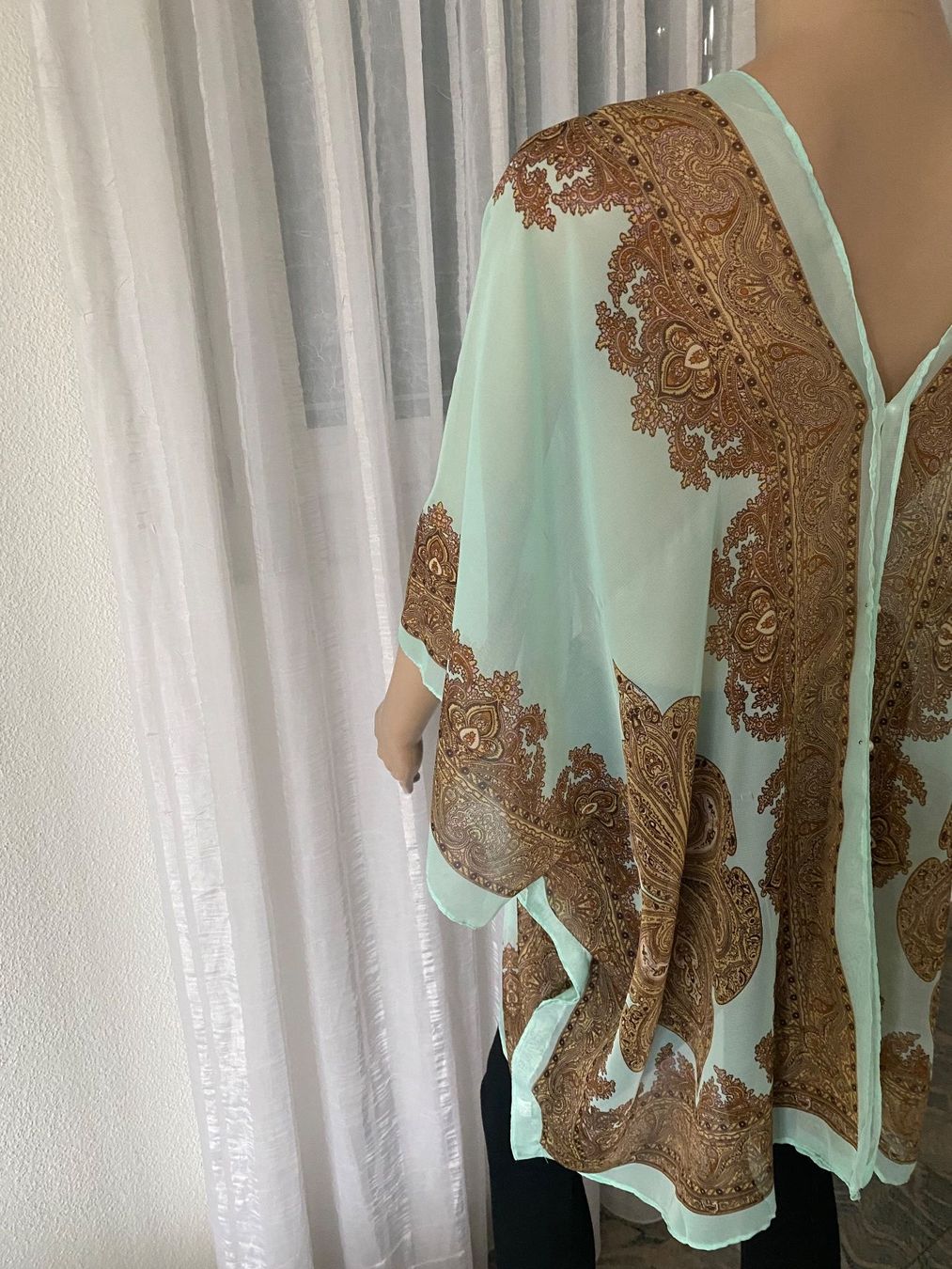 Camicette: stilvolle und edle Bluse/Tunika, türkis, 1 Size – Nuovo e nell'imballaggio originale da Winkel venduto da ferrari2022 6