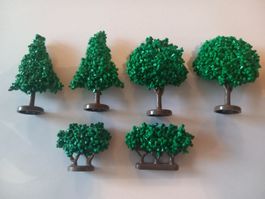 Lot de 6 arbres et buissons Lego granuleux