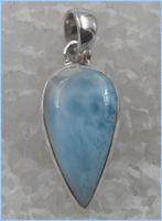 ♛ Larimar Anhänger 925 Silber