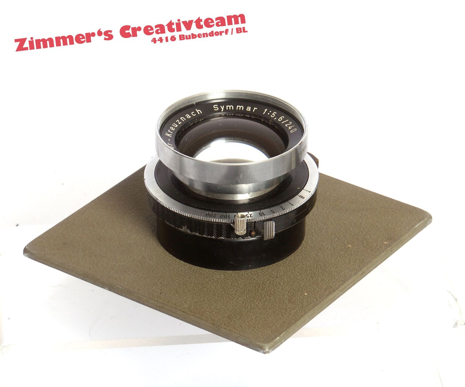 Sinar Kamera: Schneider Symmar 240mm 5.6 Compur, Sinarplatte – Gebraucht aus Bubendorf von zimmers_creativteam