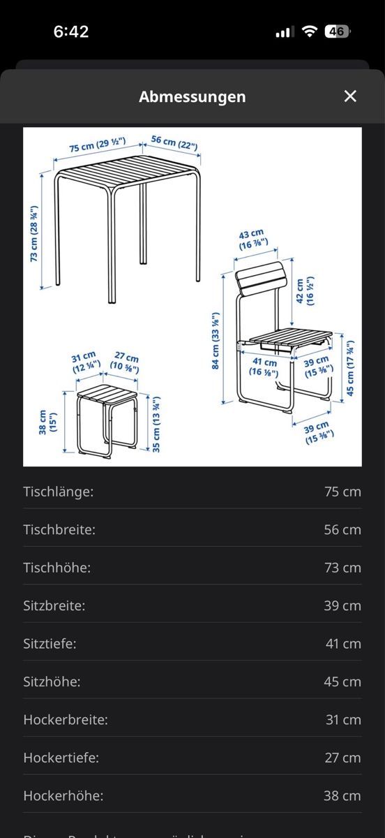 Ikea Set di tavolo e panche: Gartentisch + Stühle – Nuovo (secondo la descrizione) da Niederönz venduto da jer_5pgm 3