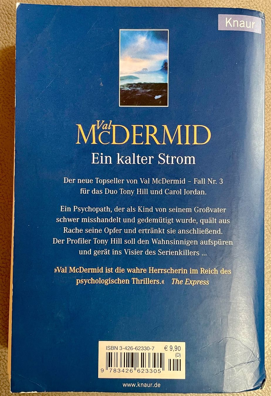 Bücher: EIN KALTER STROM - VAL MC DERMID - THRILLER - TASCHENBUCH – Gebraucht aus Buchs AG von fischli610 4