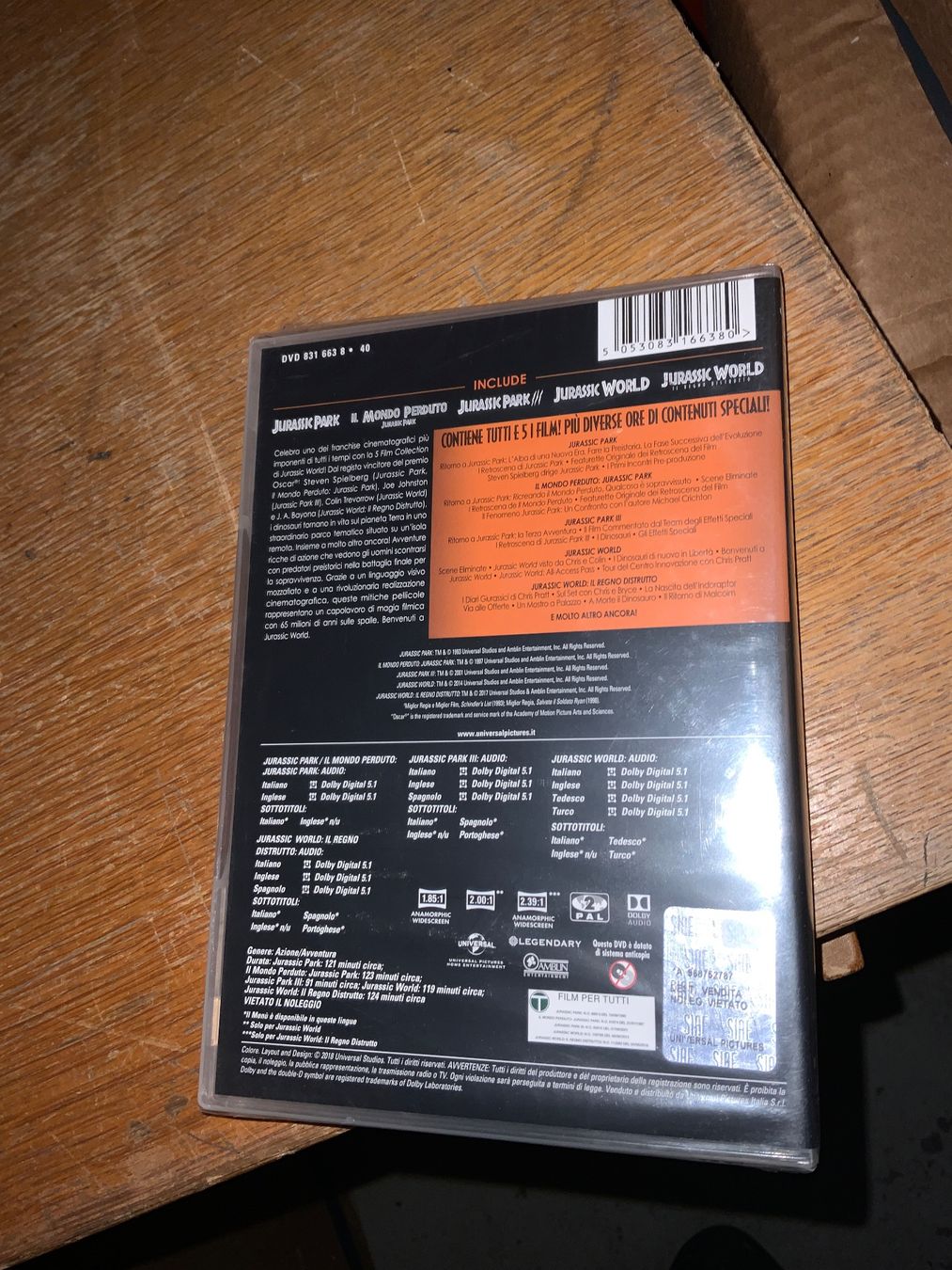 Alle DVDs: JURASSIC WORLD BOX SET 5 Dvd – Neu und originalverpackt aus Minusio von vertigoozBazar4u 1