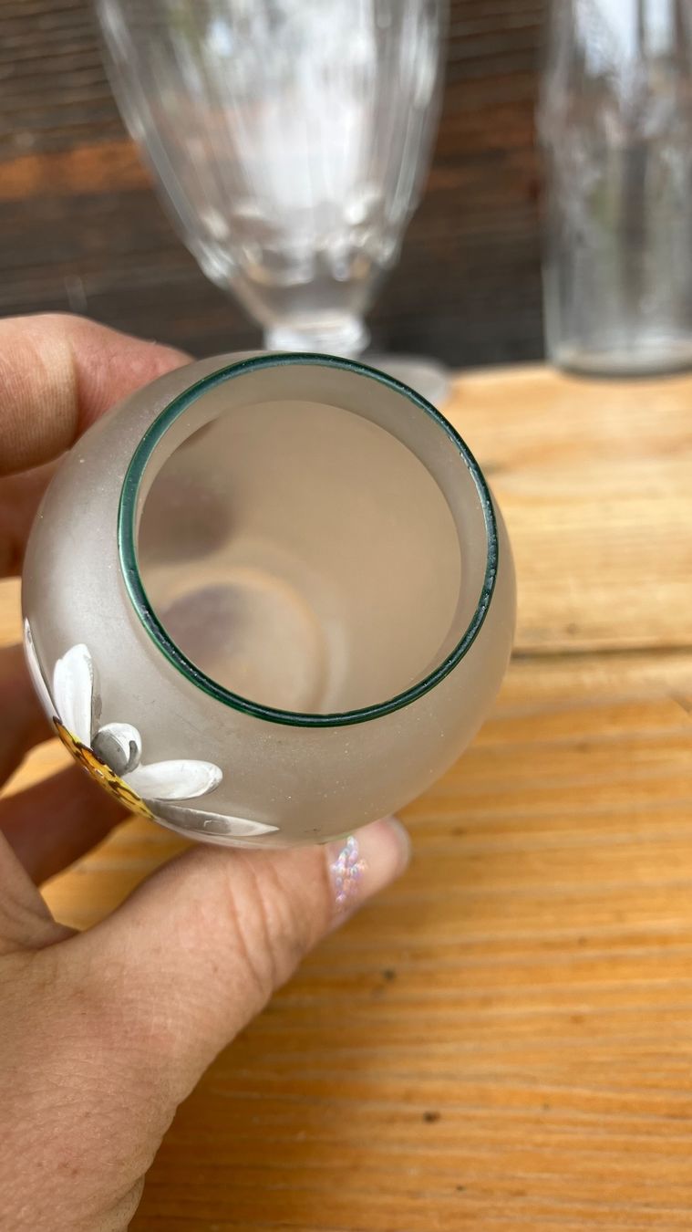 Vasen & Gefässe: Vase edelweiss antik ancien peint – Gebraucht aus St-Cierges von LeRegain 1