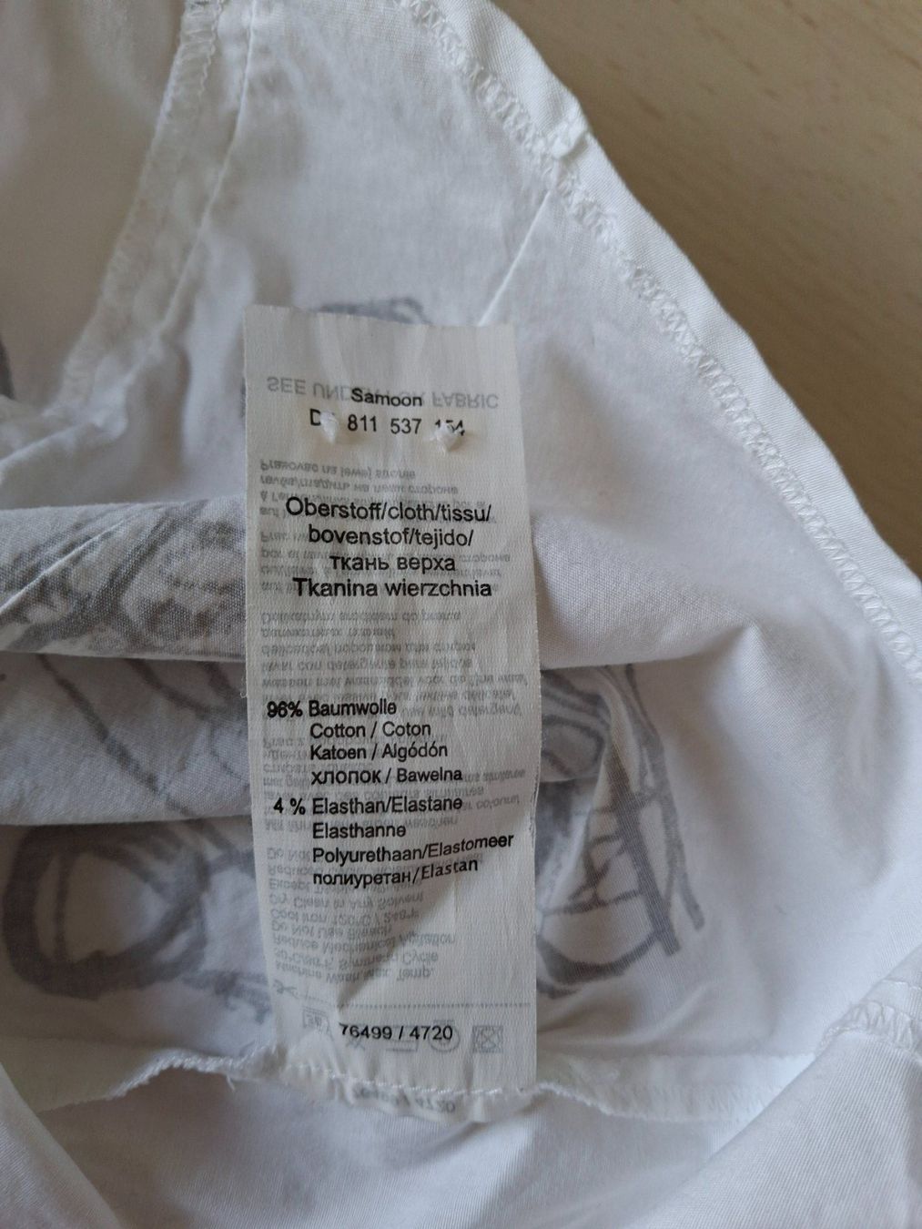Camicette: SAMOON Bluse Gr. 48 Weiss mit Print – Usato da WALTERSWIL SO venduto da thb_ybm8 4