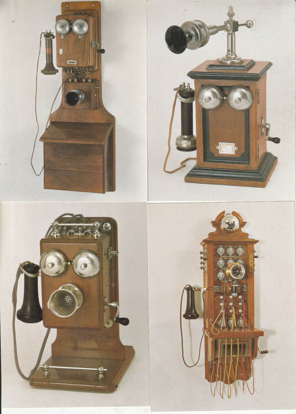 Cartoline postali: Ein 11er Satz.  Block Postkarten mit alten Telefons. – Usato da Lumbrein venduto da made02 2