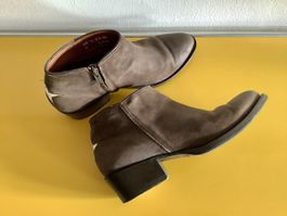 Mexicana Stiefeletten matt dunkelbraun Leder Stern passt 40