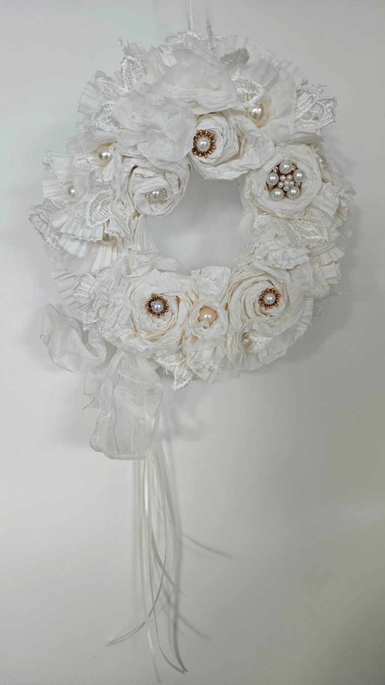 Tutte le decorazioni: Shabby Chic Kranz, Geschenk Romantik Hochzeit Muttertag – Nuovo e nell'imballaggio originale da Gossau ZH venduto da LeoniesDeko 9