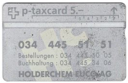 HOLDERCHEM EUCO AG - seltene Firmen Taxcard
