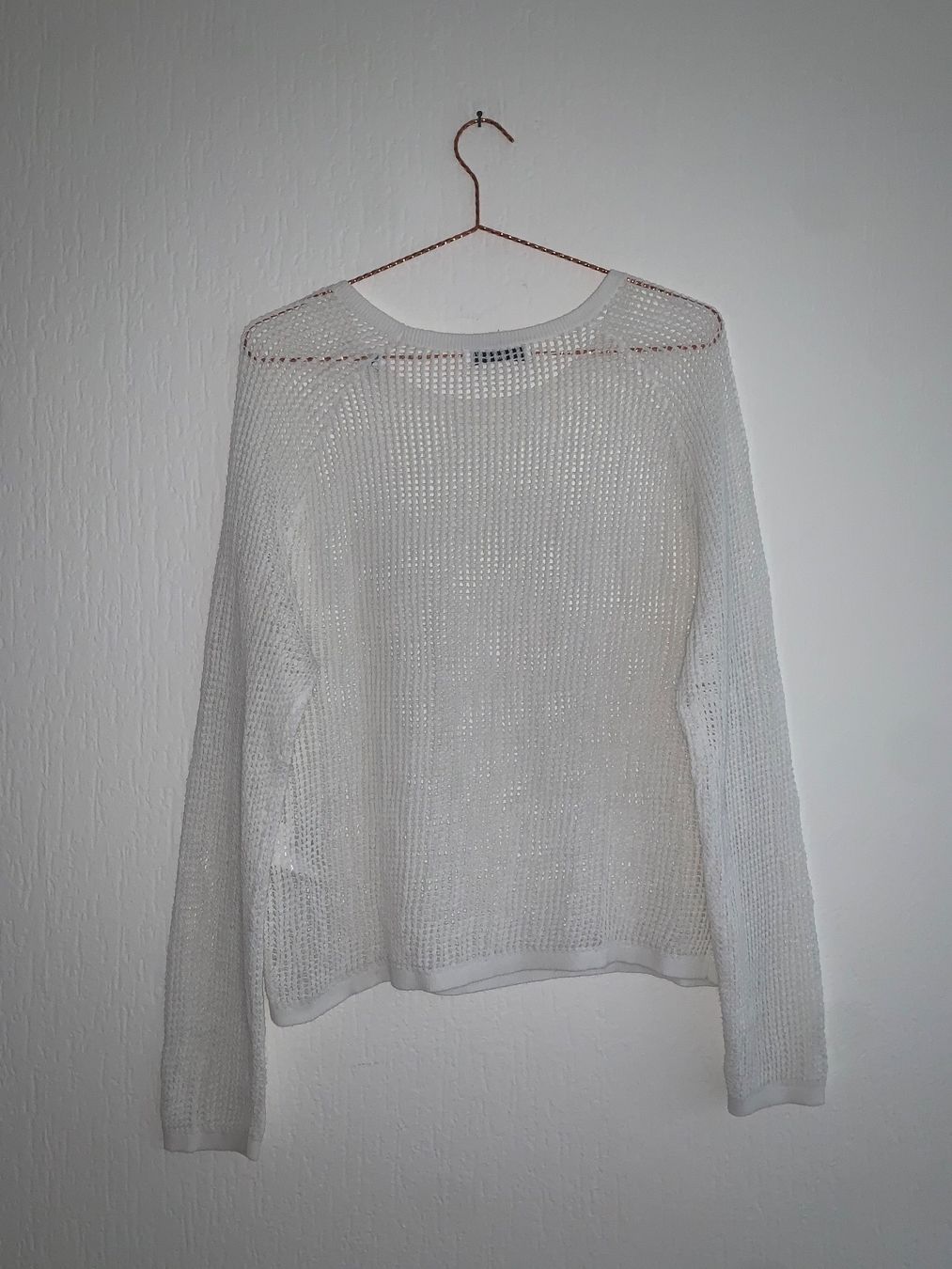 Sandro Top: Haut Sandro en maille blanc (taille 2) – Usato da Lausanne venduto da Xiaoxi 2