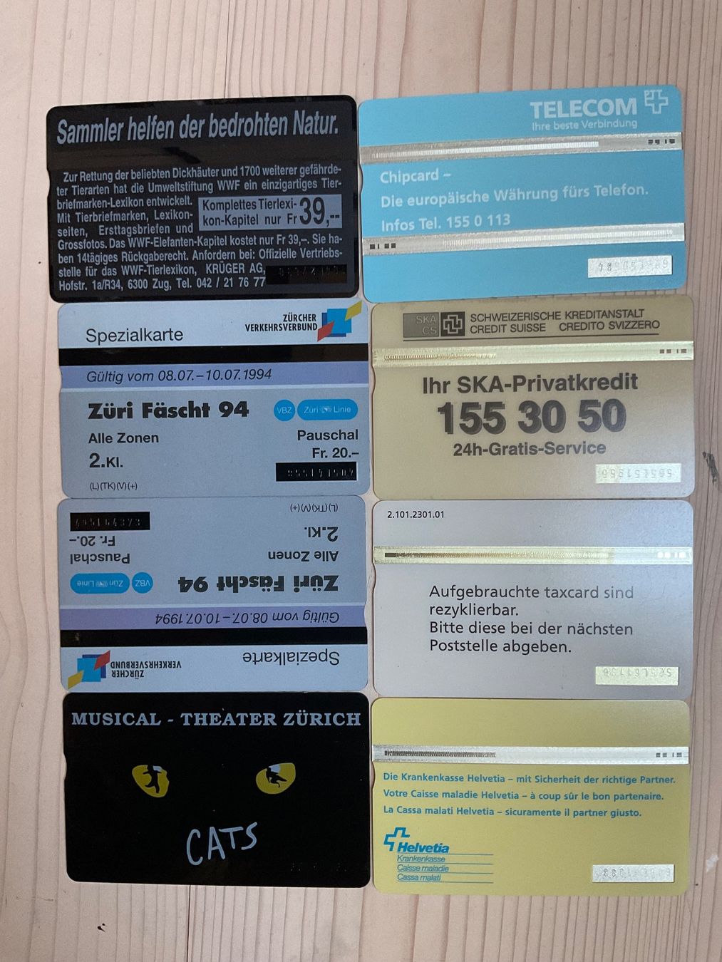 Schede telefoniche: 8 Taxcards – Usato da Winterthur venduto da Grap75 1